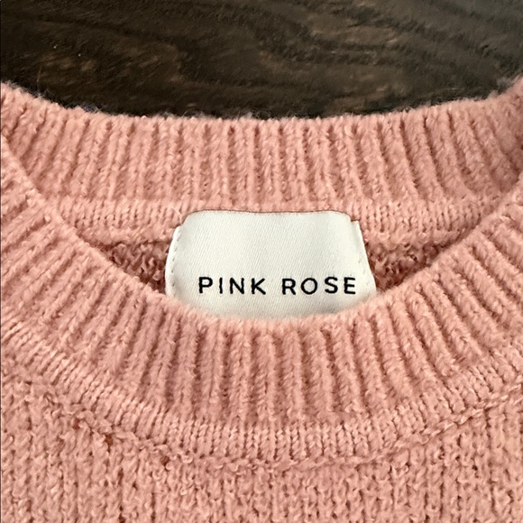 Pink Rose Women's Floral Pink Sweater - Picture 2 of 4